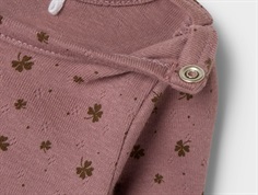 Name It twilight mauve kløver hulmønster body